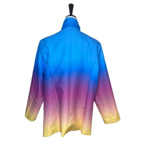 Women's Multicolor Cropped Blazer Fairy Button up Preppy Plus Size 4X - Picture 2 of 7